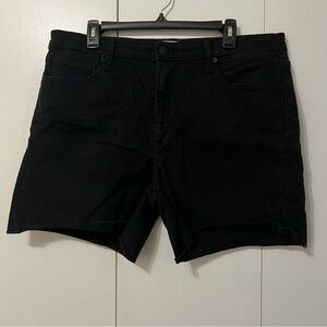 High-Rise Midi Black Denim Shorts by Universal Thread – Gently Used